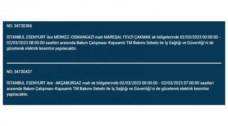 İstanbul'da büyük elektrik kesintisi!