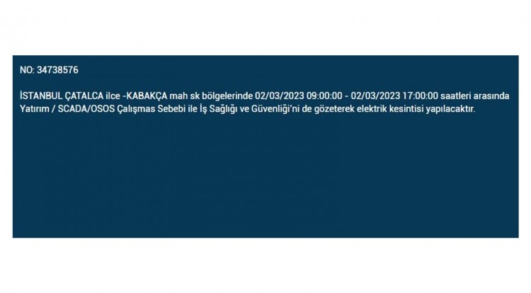 İstanbul'da büyük elektrik kesintisi!