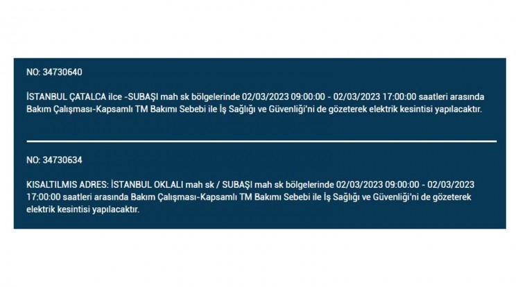 İstanbul'da büyük elektrik kesintisi!