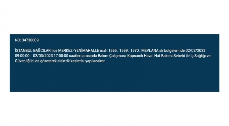 İstanbul'da büyük elektrik kesintisi!