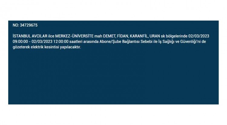 İstanbul'da büyük elektrik kesintisi!