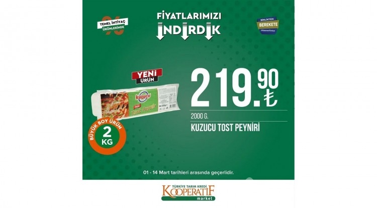 Tarım Kredi Kooperatif Market'te dev indirim!