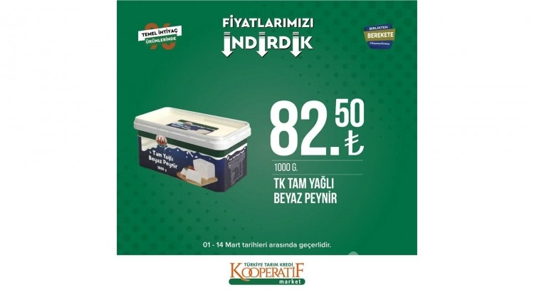 Tarım Kredi Kooperatif Market'te dev indirim!