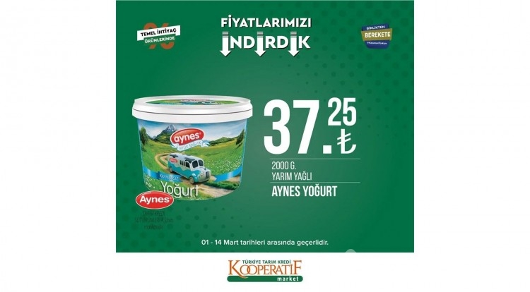 Tarım Kredi Kooperatif Market'te dev indirim!