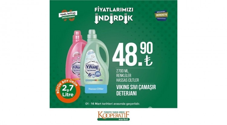 Tarım Kredi Kooperatif Market'te dev indirim!