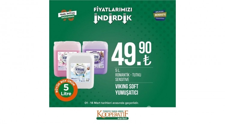 Tarım Kredi Kooperatif Market'te dev indirim!