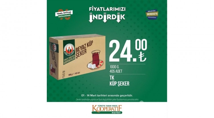 Tarım Kredi Kooperatif Market'te dev indirim!