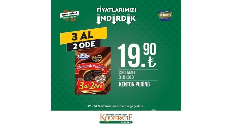 Tarım Kredi Kooperatif Market'te dev indirim!