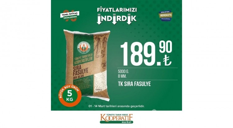 Tarım Kredi Kooperatif Market'te dev indirim!