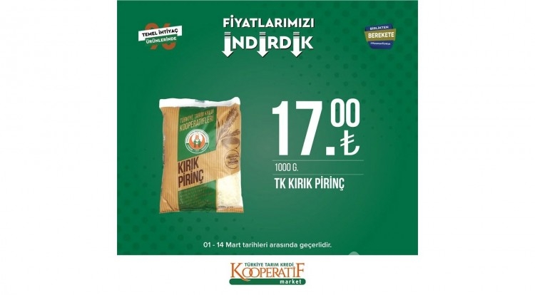 Tarım Kredi Kooperatif Market'te dev indirim!