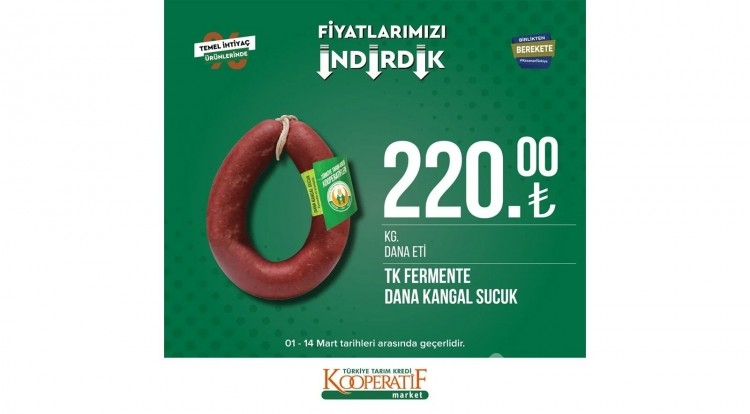 Tarım Kredi Kooperatif Market'te dev indirim!