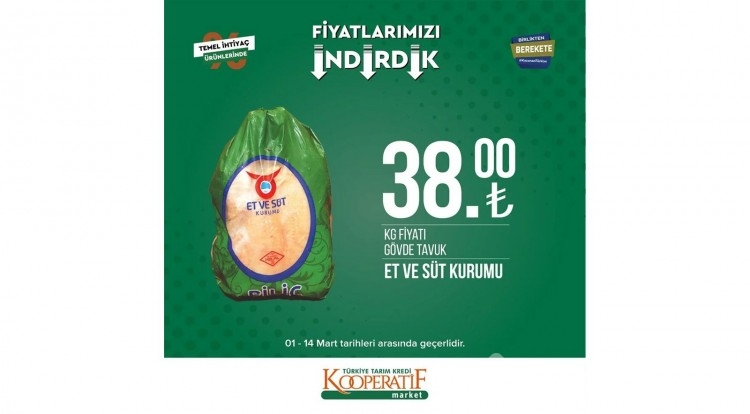 Tarım Kredi Kooperatif Market'te dev indirim!