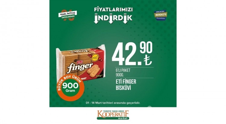 Tarım Kredi Kooperatif Market'te dev indirim!