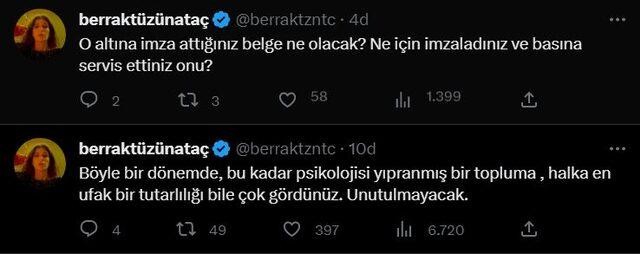 Berrak Tüzünataç, Akşener'in açıklaması sonrası isyan etti