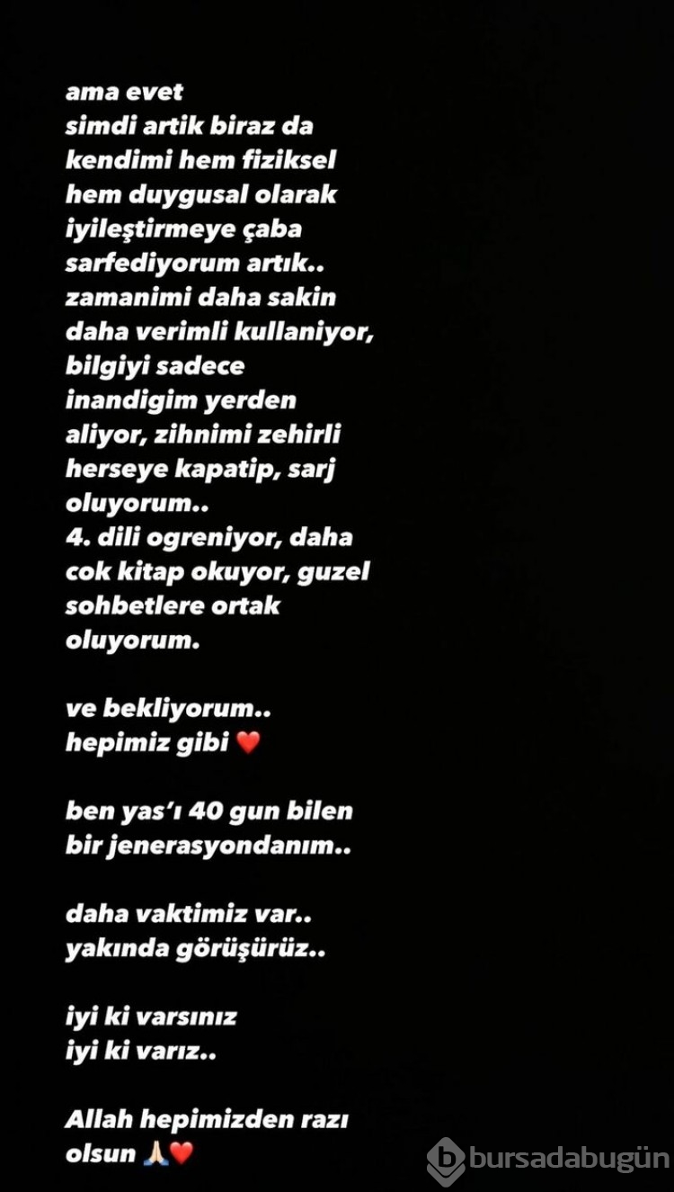 Burcu Esmersoy sağlık durumu hakkında bilgi verdi