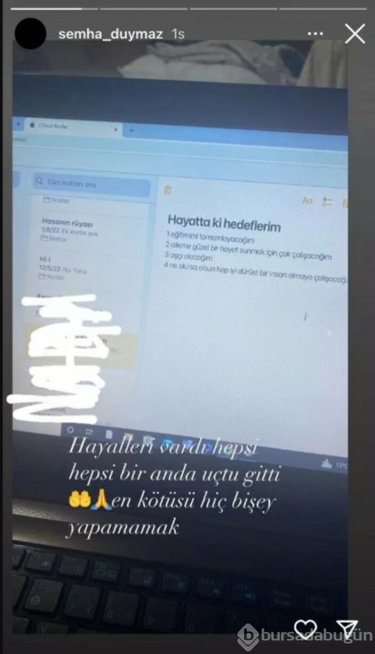 Taha Duymaz'ın bilgisayarından çıkan not ağlattı
