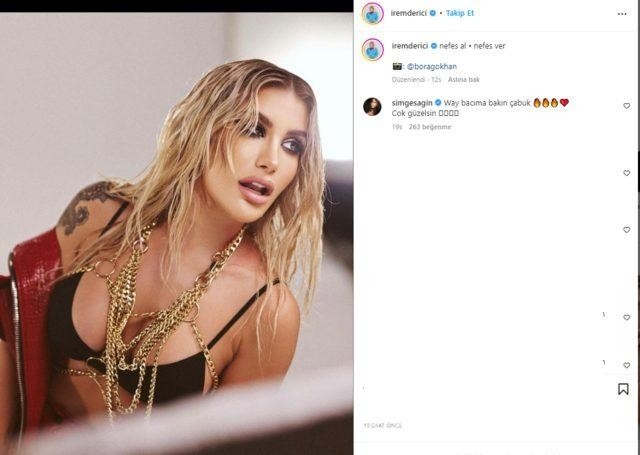 İrem Derici göğüs dekolteli pozuyla beğeniler topladı!