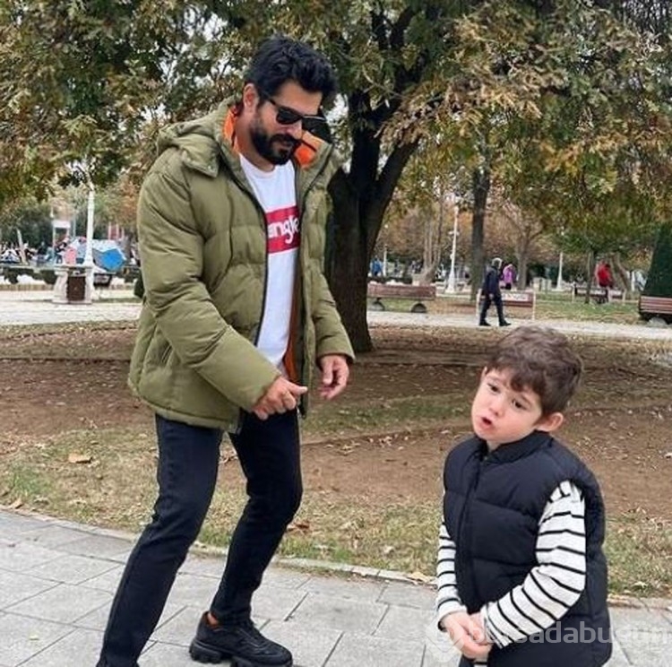 Burak Özçivit'in oğlu Karan dedesinin kopyası! 