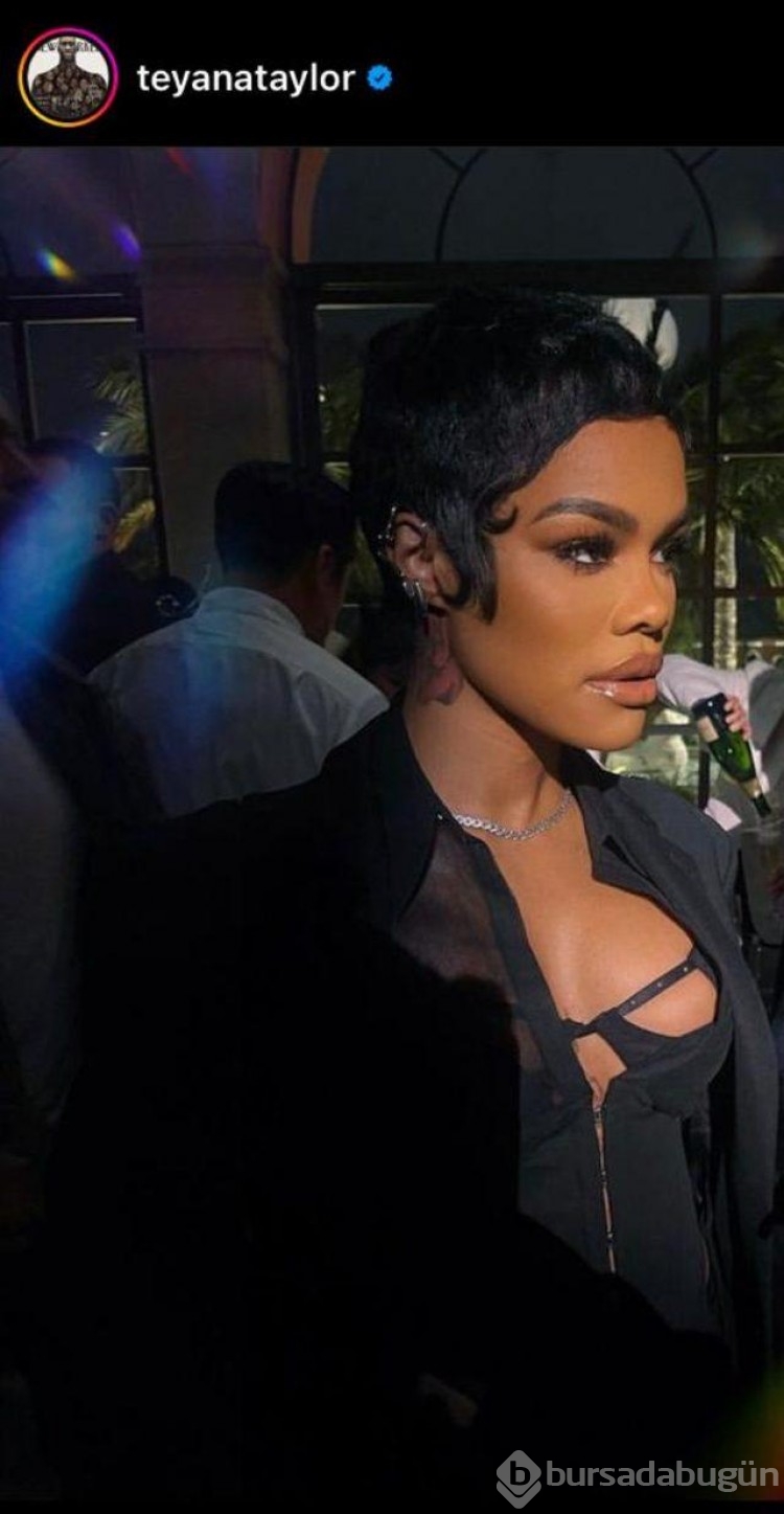 Transparan giyen Teyana Taylor dekoltesiyle büyüledi