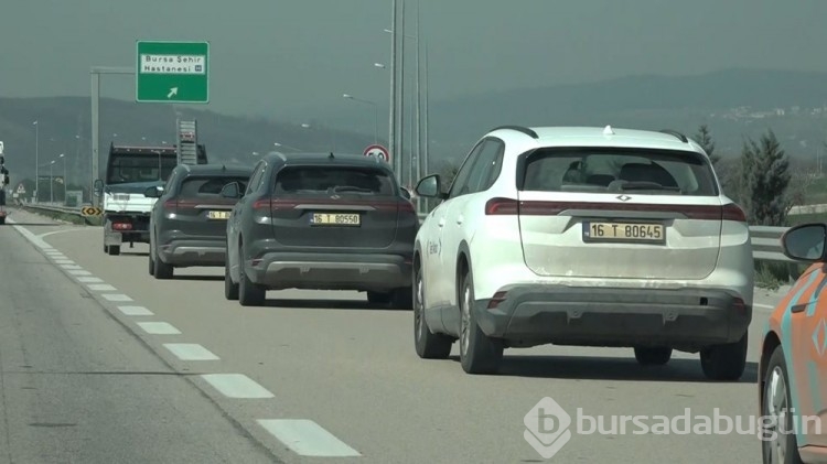 Türkiye'nin yerli otomobili Togg Bursa yollarında görüntülendi