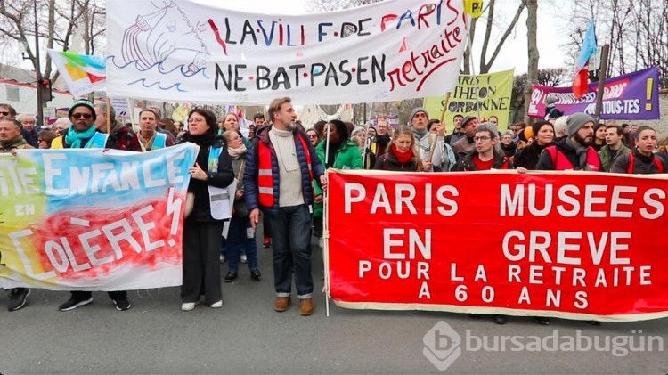 Fransa'da halk emeklilik reformunu bir kez daha protesto etti