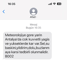 Dört il için sarı ve turuncu kodlu uyarı