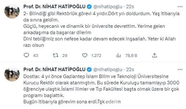 İlahiyatçı Nihat Hatipoğlu'ndan veda mesajı geldi