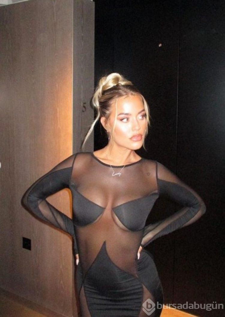 Ünlü model Lottie Tomlinson göğüs dekoltesiyle mest etti!