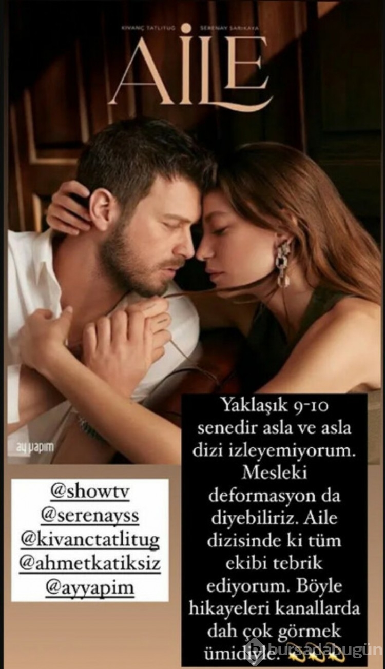 Ece Uslu, Aile dizisini beğendiğini söyledi

