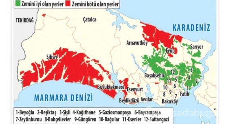 Fay hattı haritasına göre İstanbul'da en riskli ve dayanaklı ilçeler hangileri?