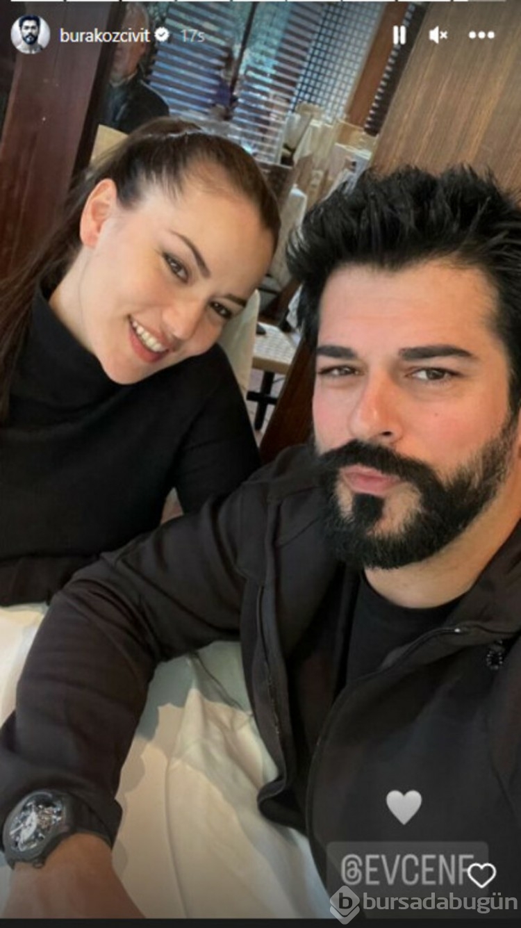 Burak Özçivit ve Fahriye Evcen çiftinden aşk pozu
