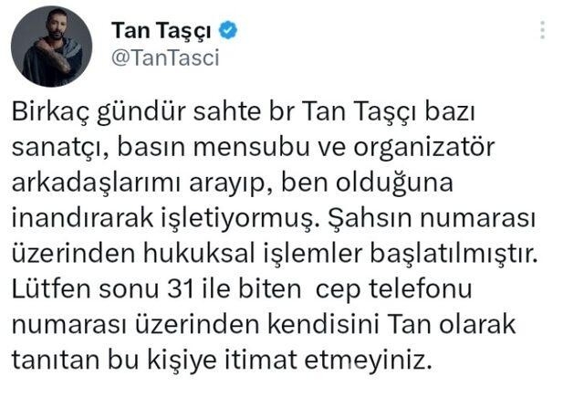 Ünlü şarkıcı Tan Taşçı'nın dolandırıcılar ile başı dertte! 