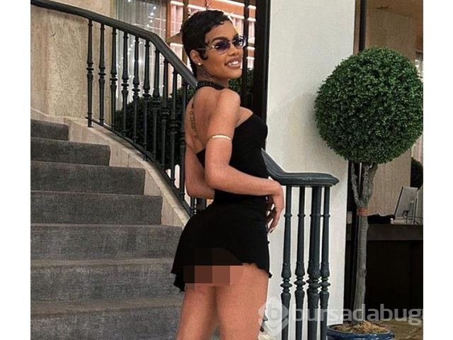 Ünlü şarkıcı Teyana Taylor mini elbisesiyle mest etti!