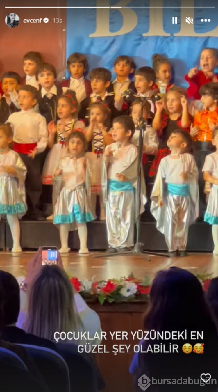 Fahriye Evcen oğlunun dans ettiği anları paylaştı