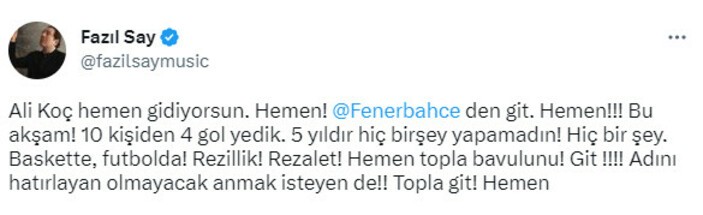 Sinan Akçıl Fazıl Say'a ateş püskürdü