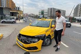 Tartıştığı taksiciyi ezmeye kalktı!