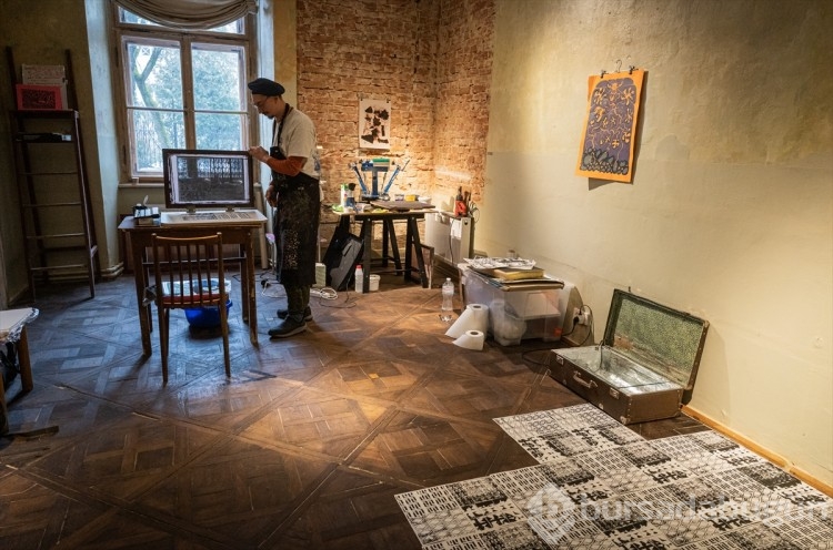 Ukrayna'nın Lviv kentindeki Lviv Sanat Merkezi sığınak oldu