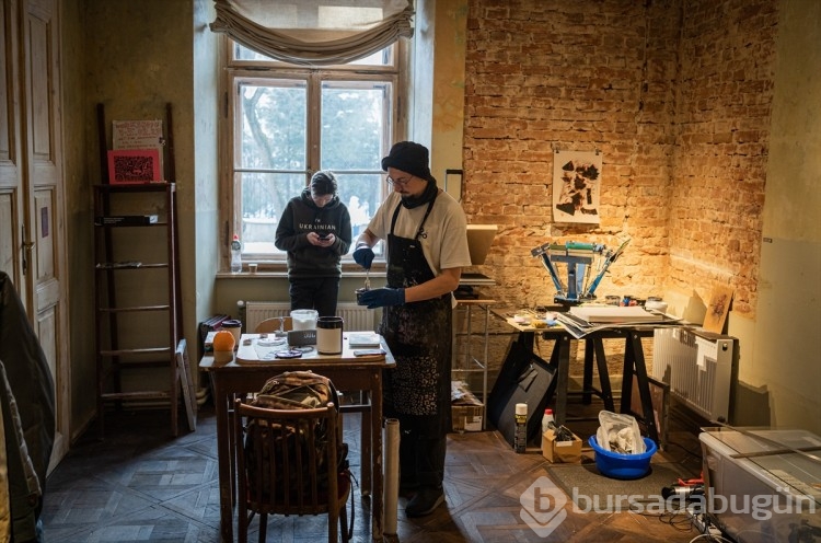 Ukrayna'nın Lviv kentindeki Lviv Sanat Merkezi sığınak oldu