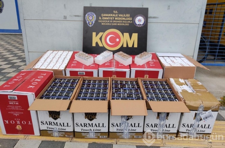 Çanakkale'de 221 bin makaron ele geçirildi