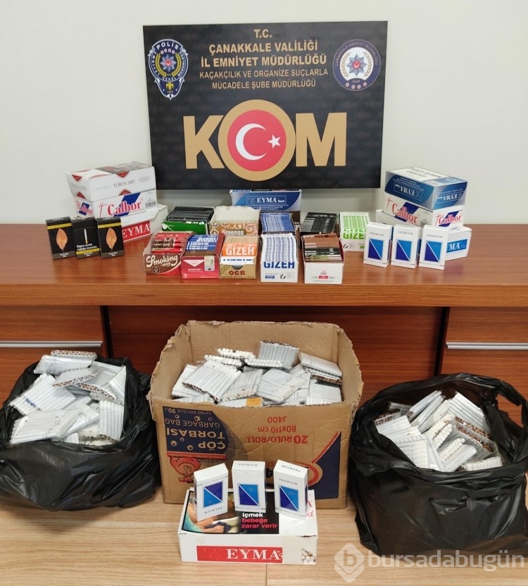 Çanakkale'de 221 bin makaron ele geçirildi