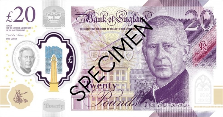 Kral Charles banknotları 2024'ün ortasında basılacak