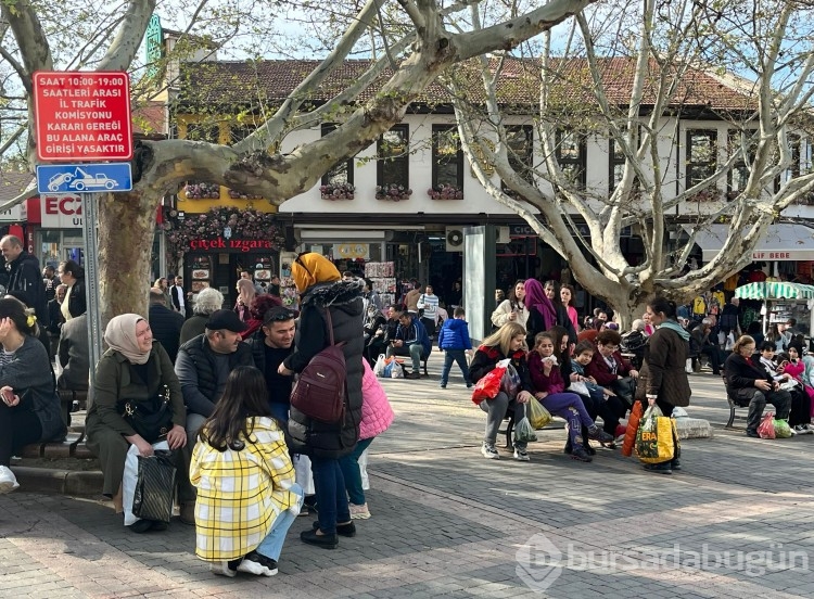 Bursalılar güneşli havanın tadını işte böyle çıkardı 
