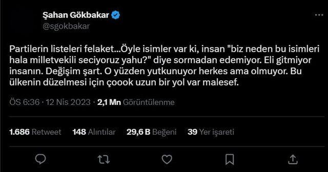 Parti listeleri Şahan Gökbakar'ı rahatsız etti!