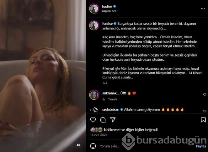 Hadise: Kıyıya vurmaktan yorulup feryat etmek istedim  