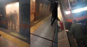 Metroda dumanlar yükseldi
