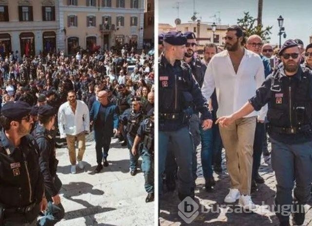 Can Yaman'a İtalya'da polisler duvar oldu