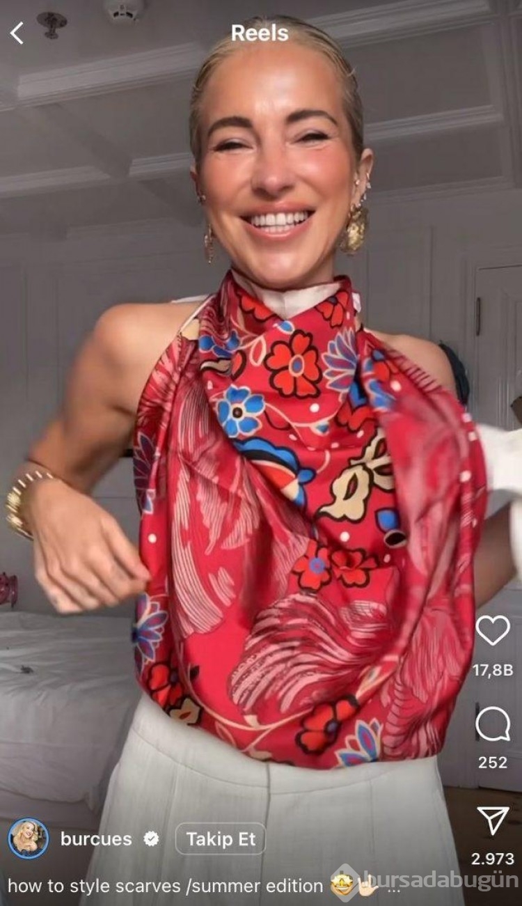 Ünlü sunucu Burcu Esmersoy stil önerisi verirken sütyenini çıkardı! Olay oldu