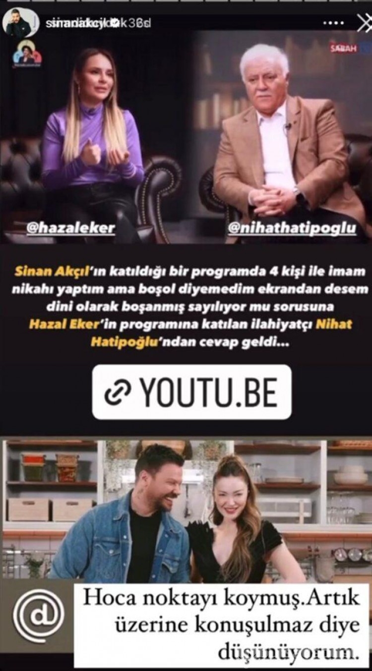 Sinan Akçıl'ın "4 imam nikahlı eşim var" açıklamasına Nihat Hatipoğlu'ndan şok cevap! 
