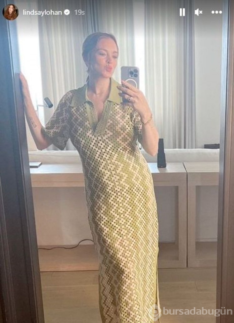 Lindsay Lohan'dan ilk hamilelik pozu geldi