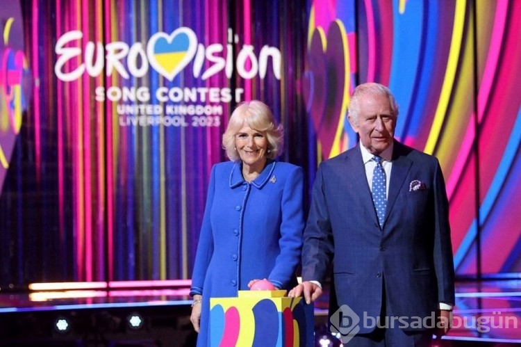 İngiltere Kralı 3. Charles ve eşi Camilla Eurovision sahnesinin açılışını yaptı